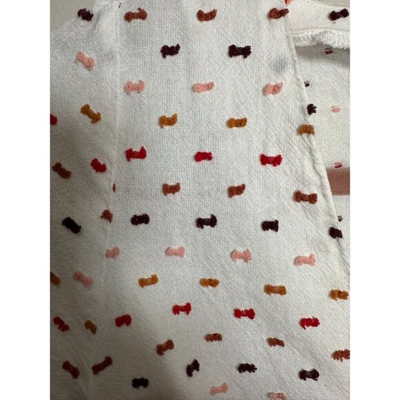 Madewell Ruffle‑Hem Wrap Top in Clipdot Size Small Embroidered As Seen on TV - Picture 2 of 10